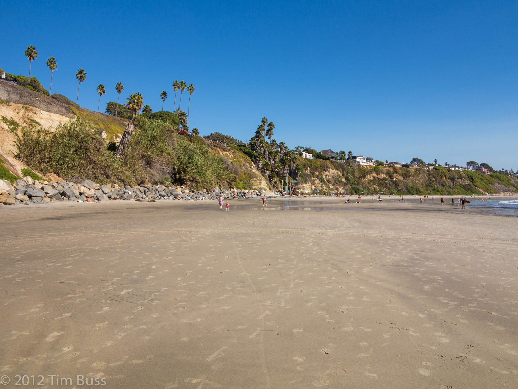 Swami's Beach shoreline at Encinitas, California